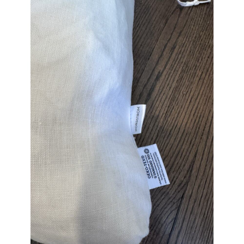 Nordstrom 100% Linen Queen White Duvet Cover & 2 Sham Set NEW - Picture 7 of 9